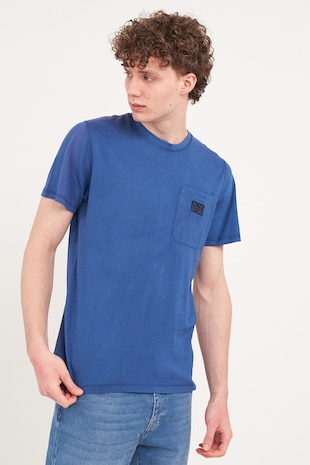 Lee Cooper Tricou regular fit cu buzunar aplicat, Albastru inchis