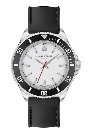 FRANZ BOHLER FRANZ BÖHLER, Ceas quartz cu o curea din piele, Negru