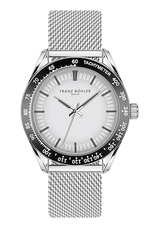 FRANZ BOHLER FRANZ BÖHLER, Ceas quartz cu logo pe cadran, Argintiu