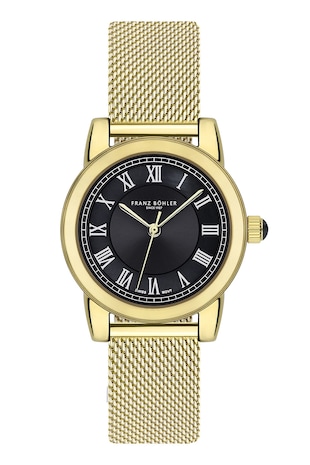 FRANZ BOHLER FRANZ BÖHLER, Ceas quartz cu logo pe cadran, Auriu