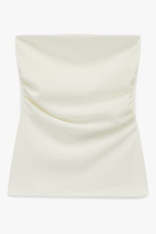 KOTON Bluza cu croiala slim-fit, fara maneci, Alb murdar