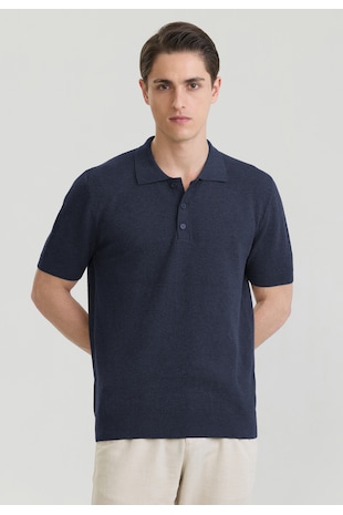 Felix Hardy Tricou polo tricotat, Albastru ultramarin