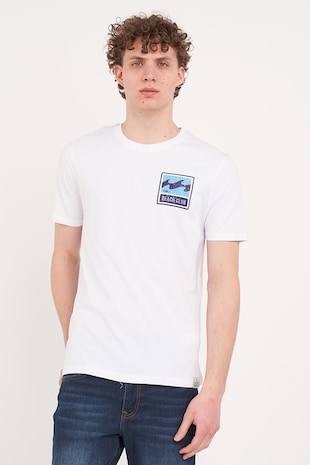 KVL by KENVELO Tricou din bumbac cu imprimeu, Alb