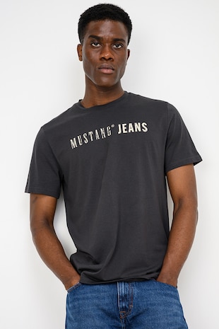 Mustang Tricou cu decolteu la baza gatului Austin, Negru