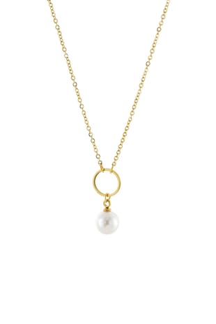 Loisir by Oxette Colier cu perle, Alb/Auriu