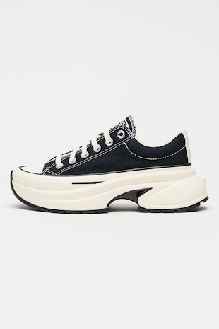 Converse Унисекс полускосени кецове Run Star Crush с подсилен връх, Избеляло черно