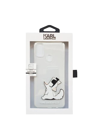 Karl Lagerfeld Husa de protectie KLHCM21CFNRC Choupette Fun penru compatibil cu Samsung Galaxy M21 Clear