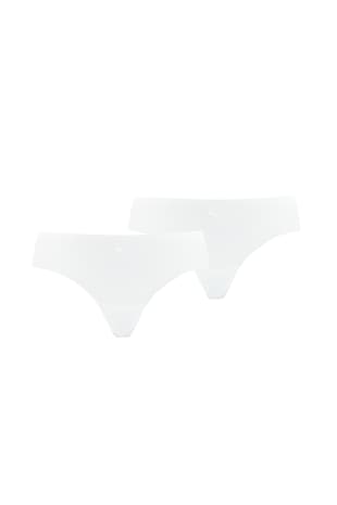 Puma Set de chiloti tanga fara cusaturi - 2 perechi, Alb