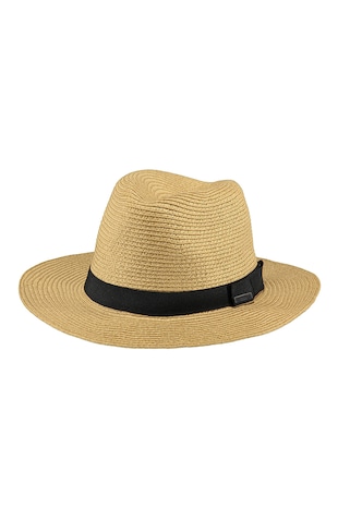 Barts Palarie fedora de paie de hartie Aveloz, Negru/Bej