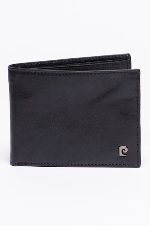 Pierre Cardin Portofel pliabil de piele, Negru