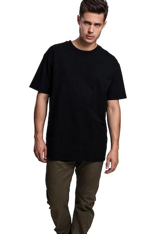 Urban Classics Tricou supradimensionat cu maneci cazute, Negru