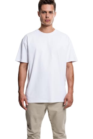 Urban Classics Tricou supradimensionat cu maneci cazute, Alb