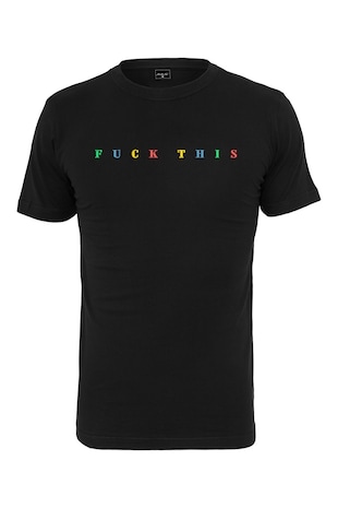 Mister tee Tricou unisex de bumbac, cu text, Negru