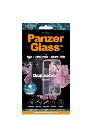 PanzerGlass Husa de protectie pentru Apple iPhone 12 mini, Transparenta / Rama Roz Pal