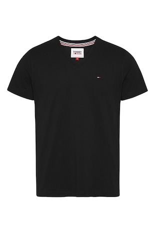 Tricou de bumbac organic cu decolteu in V