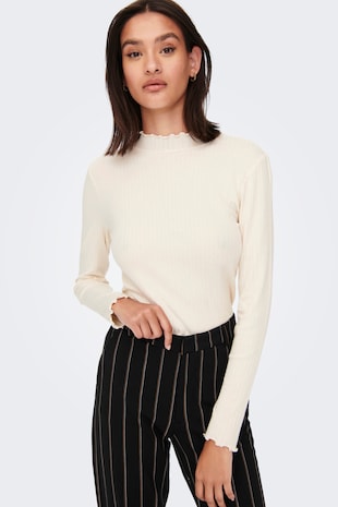 JdY Bluza slim fit Fransiska, Alb