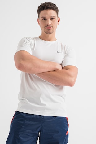 Nike Tricou cu decolteu la baza gatului pentru fitness Hyverse, Negru/Alb optic