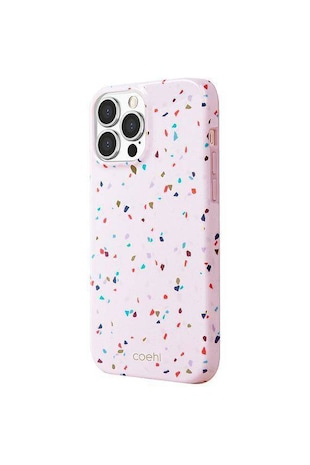 uniq Husa de protectie Coehl Terrazzo pentru iPhone 13 Pro / 13, Blush Pink