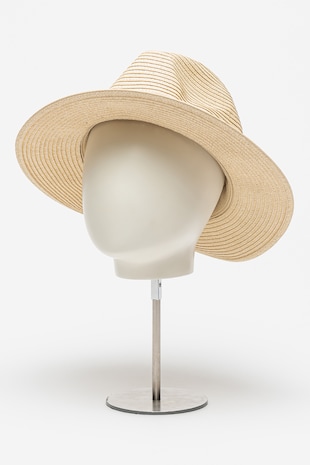 Barts Palarie fedora de paie de hartie Aveloz, Galben pai
