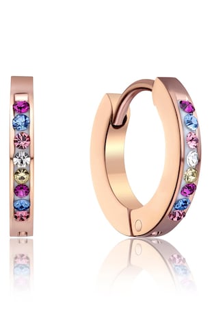 Amelia Parker Cercei decorati cu zirconia, Auriu, Auriu rose