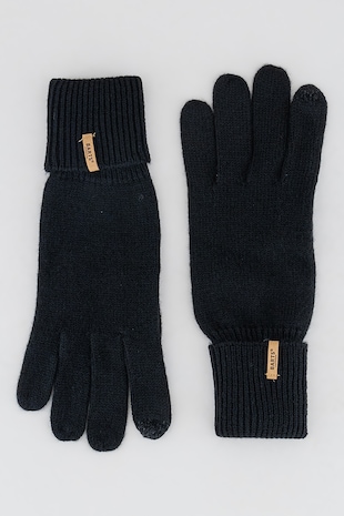 Barts Manusi din tricot Soft Touch, Negru
