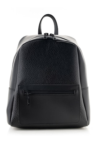 Lucky Bees Rucsac din piele ecologica, Negru