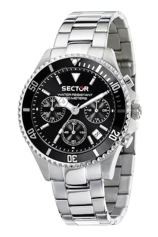Sector Ceas quartz cronograf, Argintiu