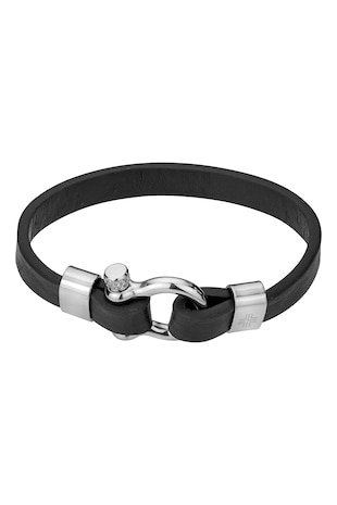 Philipp Blanc Bratara de piele, Argintiu, Negru/Argintiu