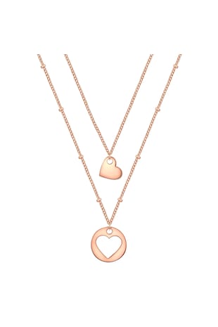 Eastside Set de coliere placate cu aur de 14K - 2 piese, Auriu rose