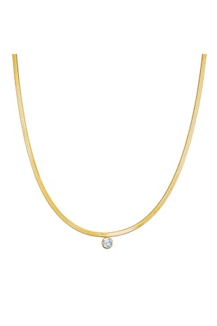 Eastside Colier placat cu aur de 14K si decorat cu zirconiu, Auriu