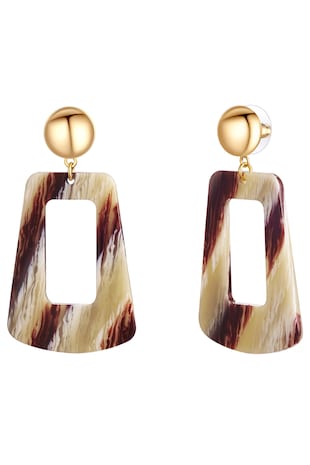 Lulu & Jane Cercei drop cu tija placati cu aur de 14K, Auriu