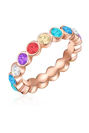 Lulu & Jane Inel placat cu aur de 14K si decorat cu cristale europene