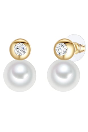 Lulu & Jane Cercei placati cu aur de 14K si decorati cu perle, Auriu