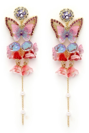 AVANT-GARDE PARIS Cercei drop cu cristale, Multicolor