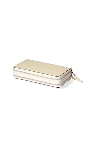 Gave Lux Portofel de piele cu fermoar 25593, Bej