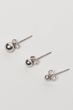 Atelier Miu Set de cercei de argint veritabil 925 - 3 piese, Argintiu