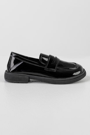 MUSK Pantofi loafer de piele ecologica cu model uni, Negru