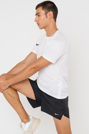 Nike Tricou cu maneci raglan si tehnologie Dri-Fit pentru fotbal Strike, Alb optic