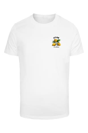 Mister tee Tricou de bumbac cu imprimeu grafic discret, Alb