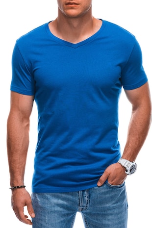 EDOTI Tricou din bumbac cu decolteu in V