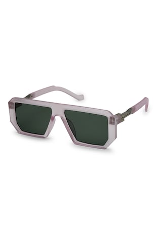 AVANT-GARDE PARIS Ochelari de soare aviator patrati, Gri cenusiu/Lila pal