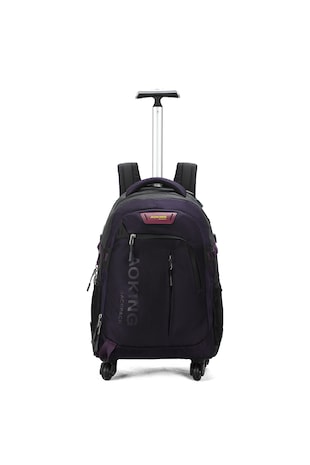 Aoking Rucsac-troler cu buzunare cu fermoar, Violet