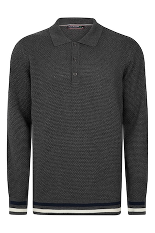 Felix Hardy Pulover polo cu accente in dungi, Alb optic/Gri antracit