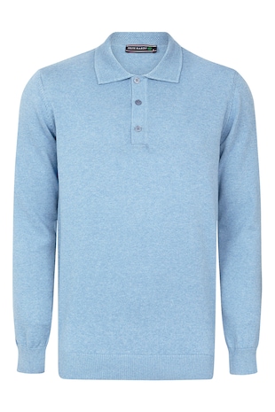 Felix Hardy Pulover polo de bumbac, Albastru pastel