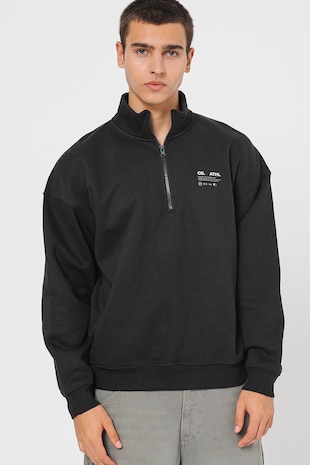Only & Sons Bluza de trening cu fermoar scurt Sengel, Negru