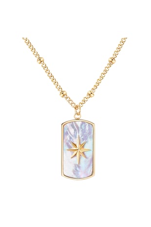 Valero Pearls Pandantiv Mother of Pearl placat cu aur de 18K, Auriu