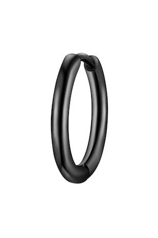 True Rebels Cercel rotund din otel inoxidabil- 1 piesa, Negru
