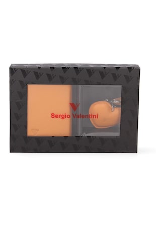 Sergio Valentini Set de breloc si portofel de piele - 2 piese, Galben mustar