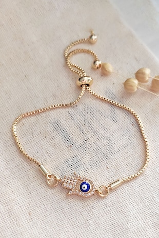 Atelier Miu Bratara ajustabila cu zirconia, Auriu