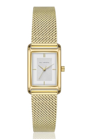 Emily Westwood Ceas quartz cu bratara cu model plasa, Auriu
